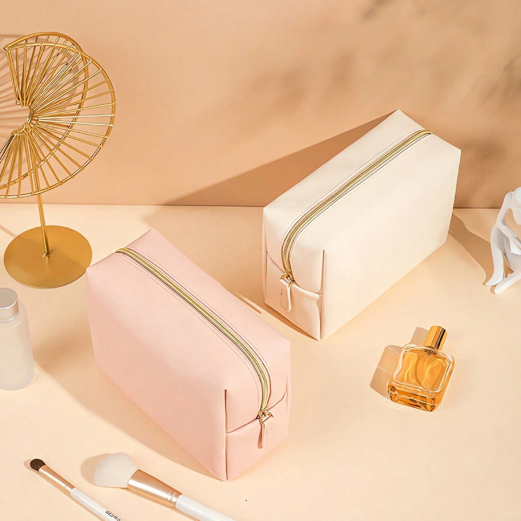 PU Cosmetic Travel Bag with Zip Closure