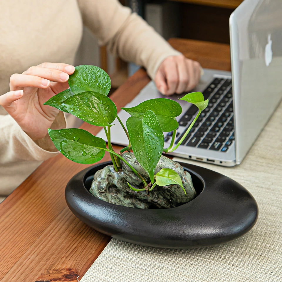 Large-caliber Ceramic Flowerpot for Office and Balcony