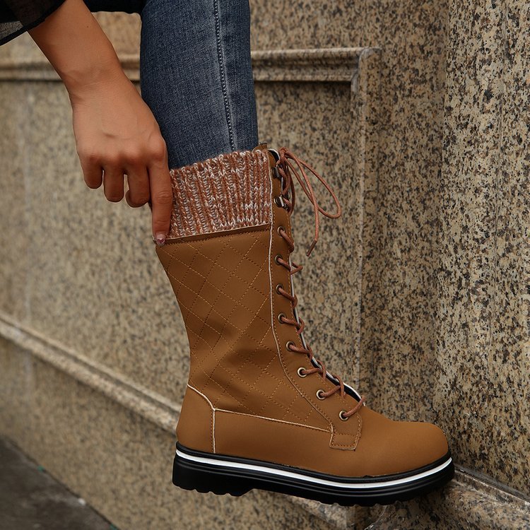 Ladies New Fashion Solid Color Martin Boots