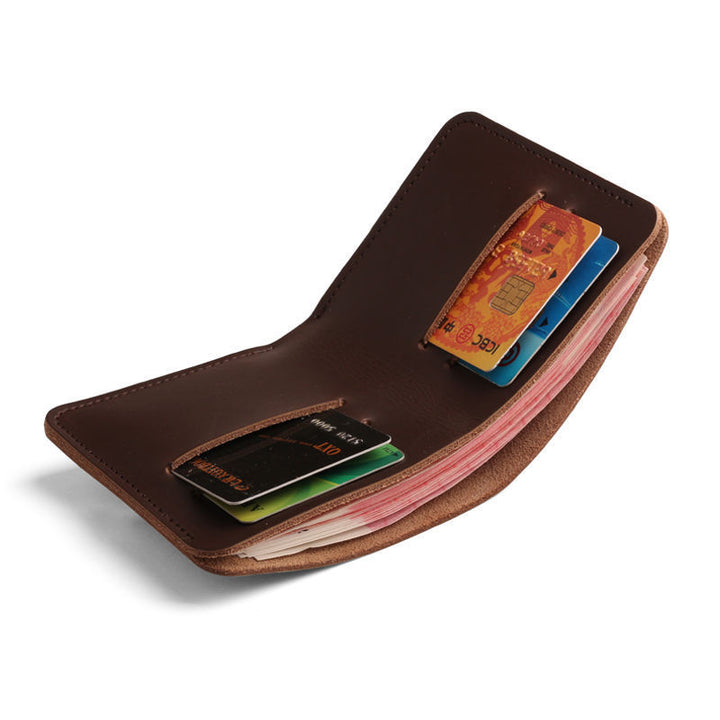 Men's Short Two-layer Leather Wallet