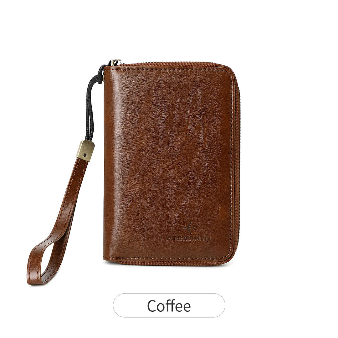 Retro Business Passport Wallet - Stylish PU Leather Travel Companion