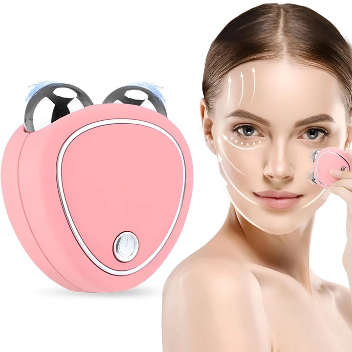 Portable Electric Face Lift Roller Massager – EMS Microcurrent Sonic Vibration Facial Lifting & Skin Tightening Beauty Device