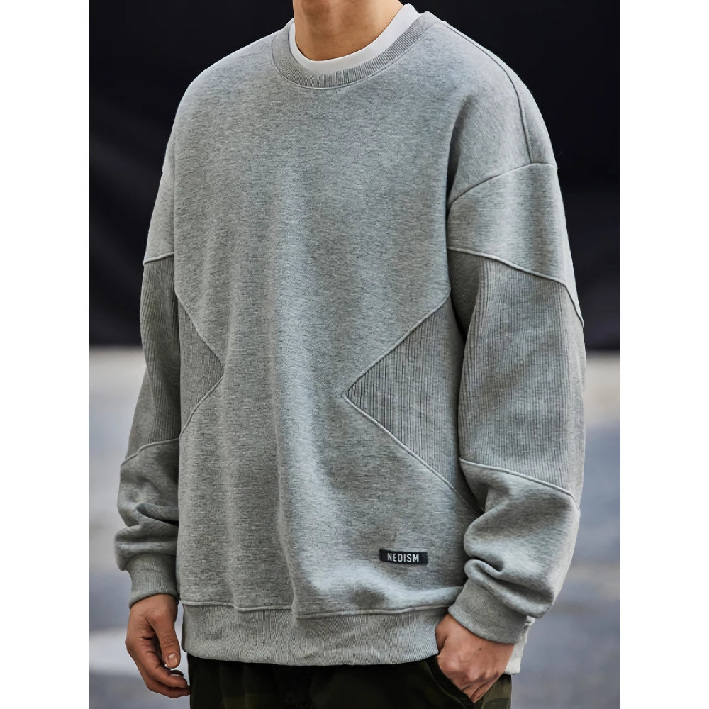 Spring Autumn Patchwork Sweatshirt for Men