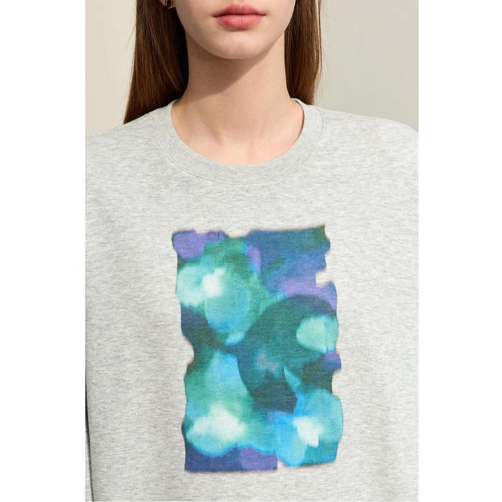 Women's Abstract Print Loose Sweatshirt
