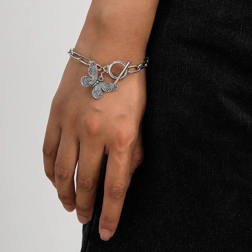 Butterfly Pendant Chain Bracelet