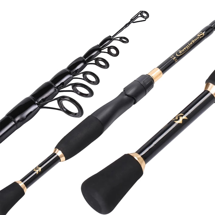 Ultralight Telescopic Spinning Fishing Rod - Carbon Fiber