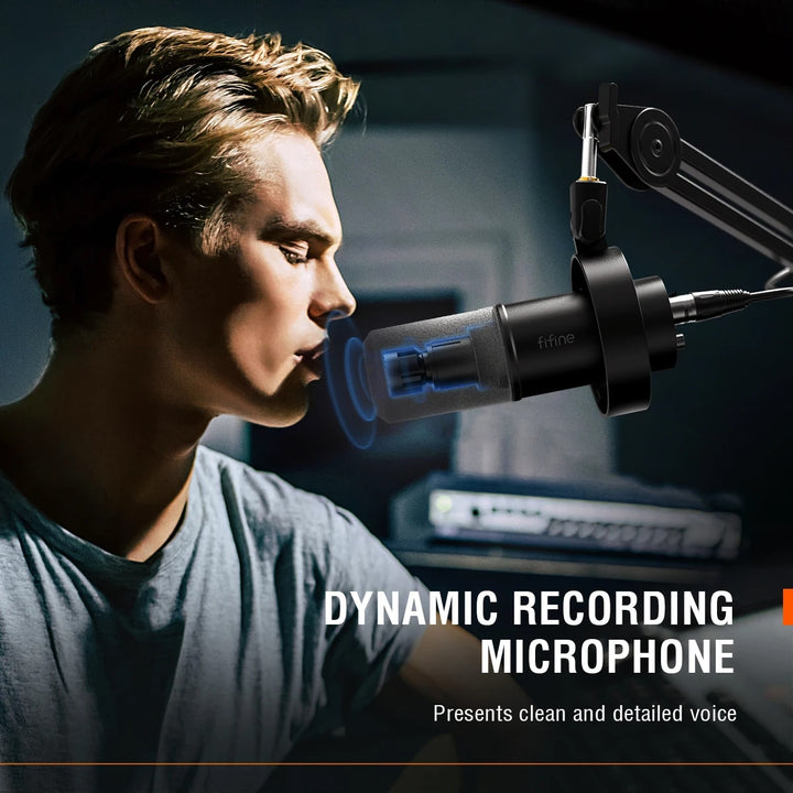 Dynamic USB/XLR Microphone with Shock Mount and Volume Control