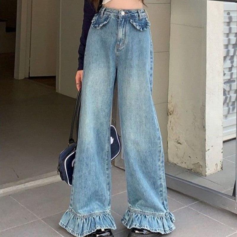 Bootleg Pants High Waist Jeans Women's Retro Loose Wide Leg - Trendha