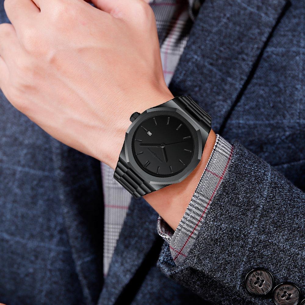 Business Men's Calendar Casual Steel Watch - Trendha