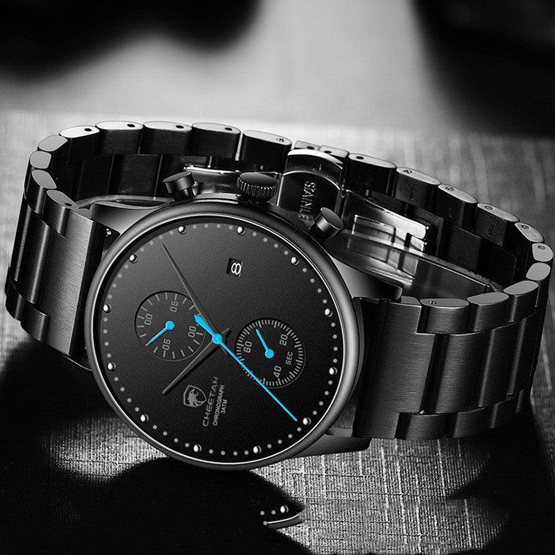 Business Men's Watch Hot Selling Waterproof Steel Band Multifunctiona - Trendha