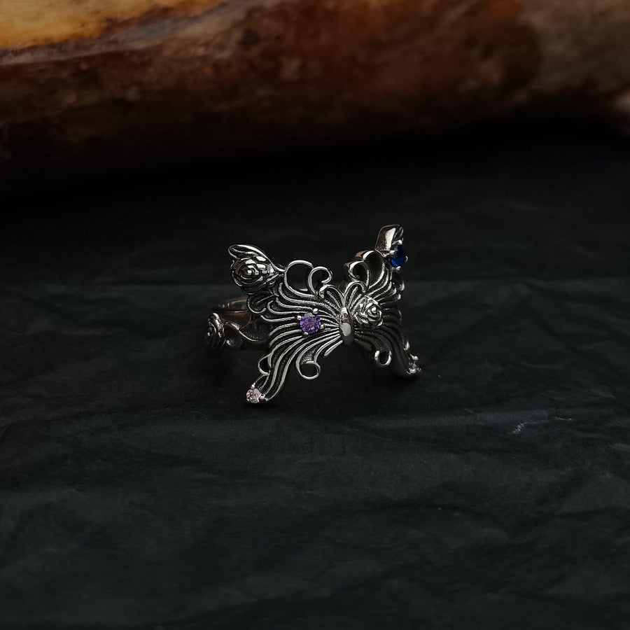 Butterfly Gothic Ring Vintage Fashion Old - Trendha