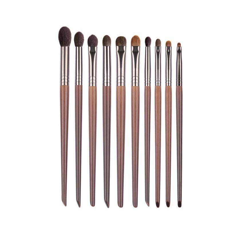 10-Piece Professional Eye Shadow & Eyeliner Brush Set