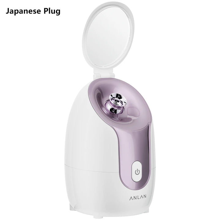 Hot Nano Face Steamer with Adjustable Nozzle and Built-in Mirror