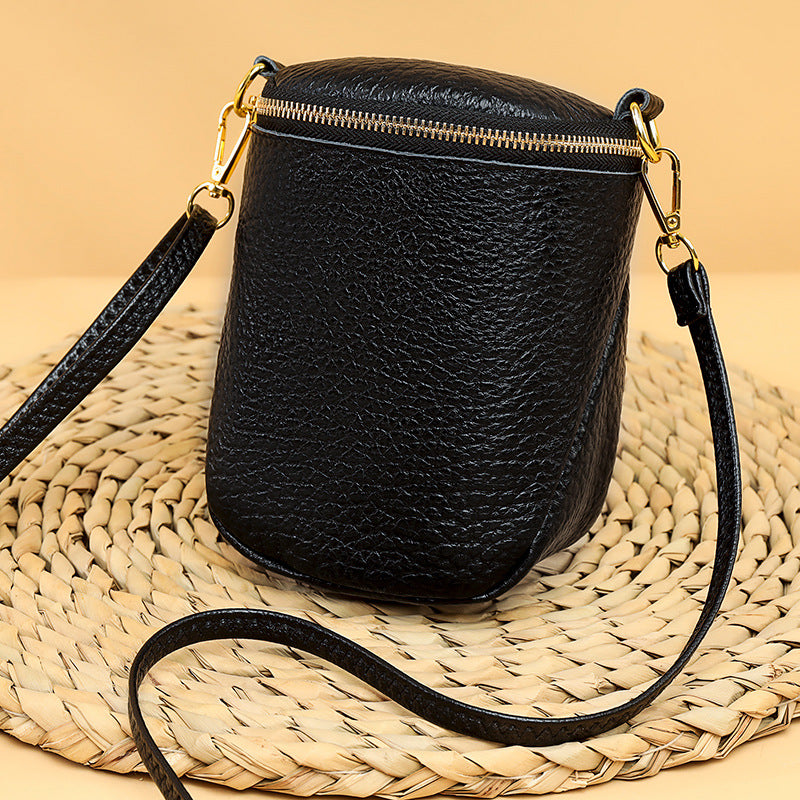 High-quality Leather Mobile Phone Bag Korean Style Shell Bags For Women Fashion Small Shoulder Crossbody Bag
