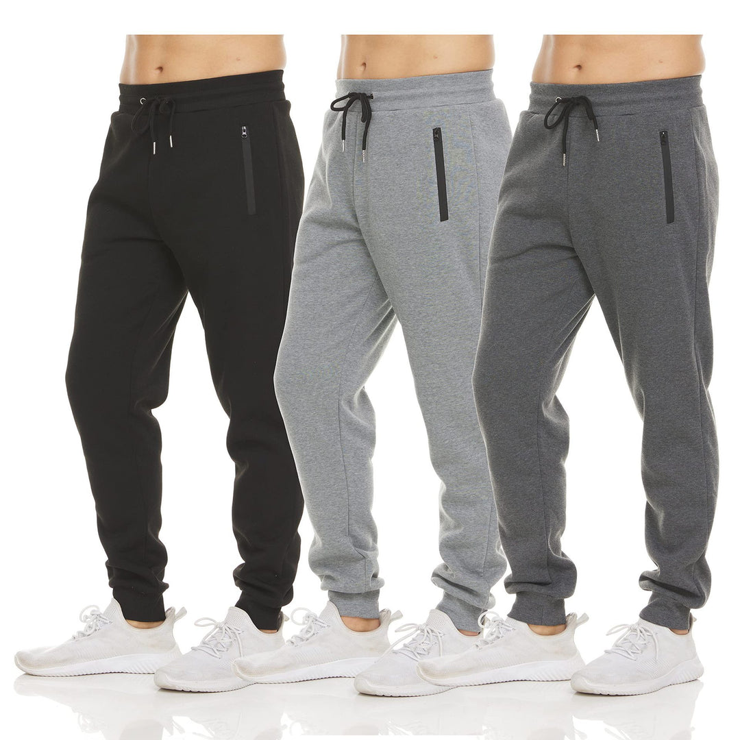 Men's Sports Casual Zipper Ankle-tied Feet Running Trousers