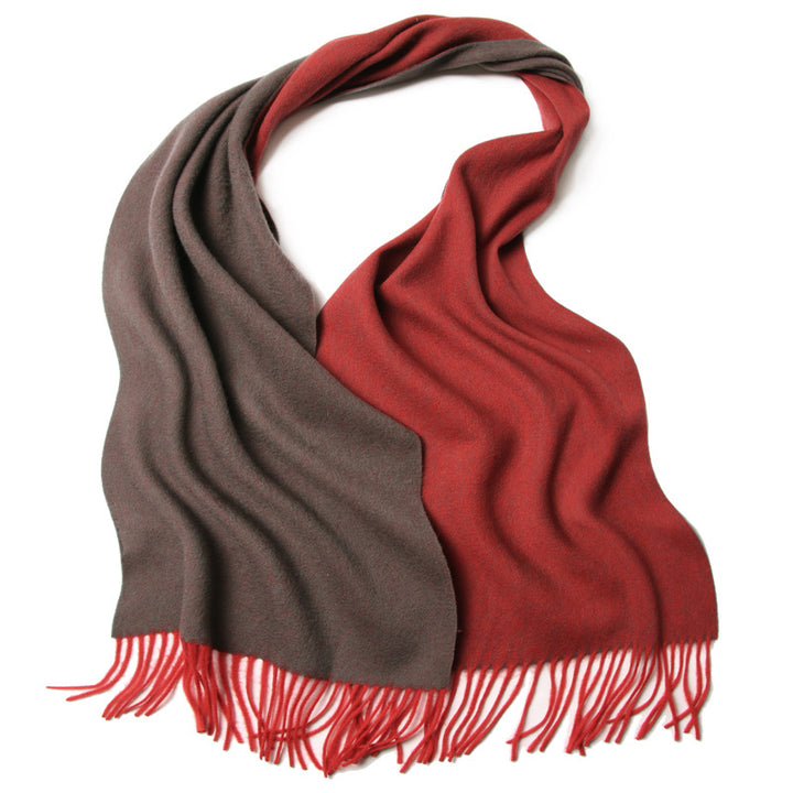 Luxurious Double-Sided Wool Scarf - Cashmere Pashmina Shawl & Wrap