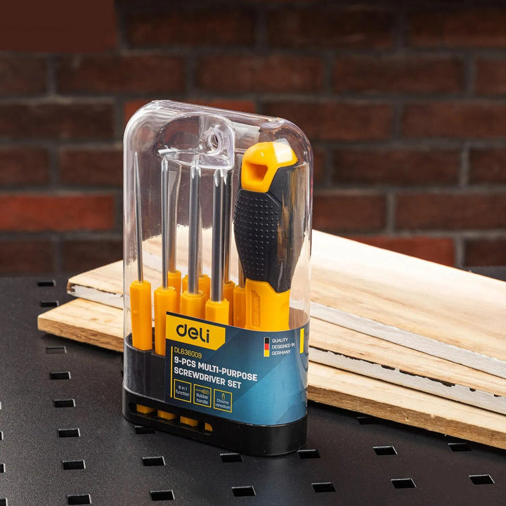 9-Piece High-Quality Screwdriver Set with Y-Shape Handle