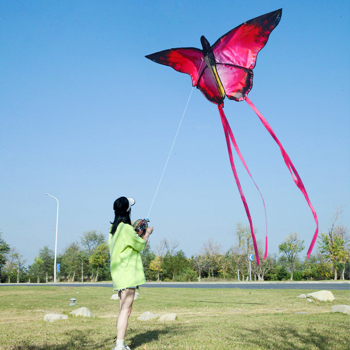 Beautiful Red Crystal Butterfly Kite with 100m String