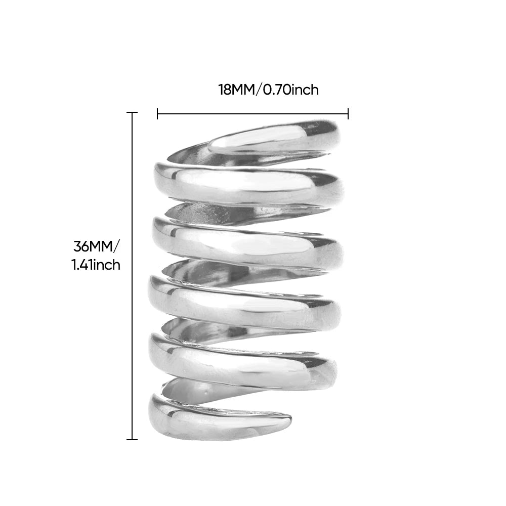 Trendy Multi-Layer Twist Stainless Steel Ring