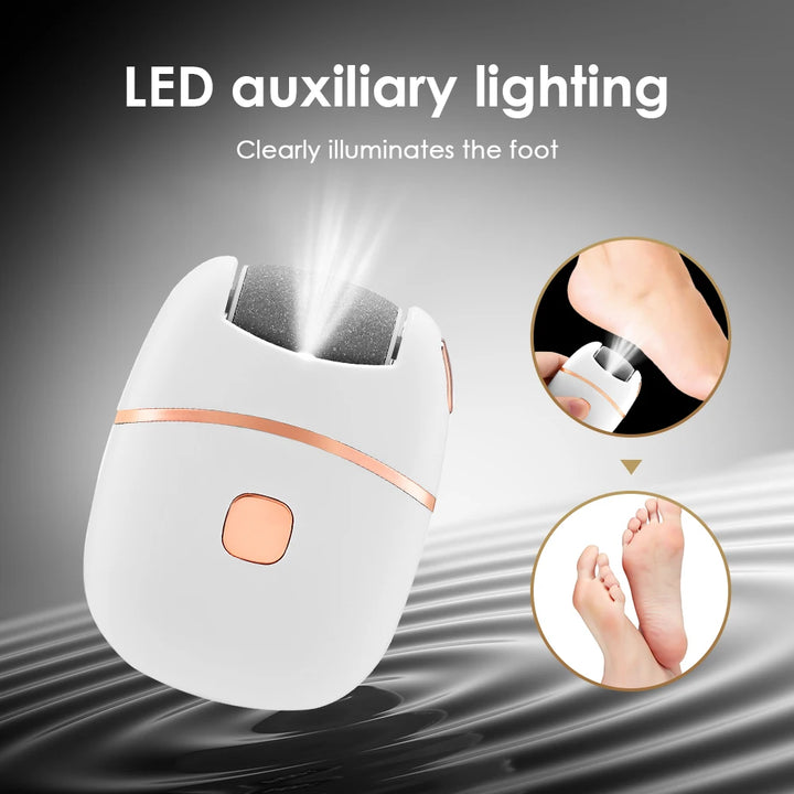 Rechargeable Electric Foot Grinder with 2 Grinding Heads for Smooth Feet