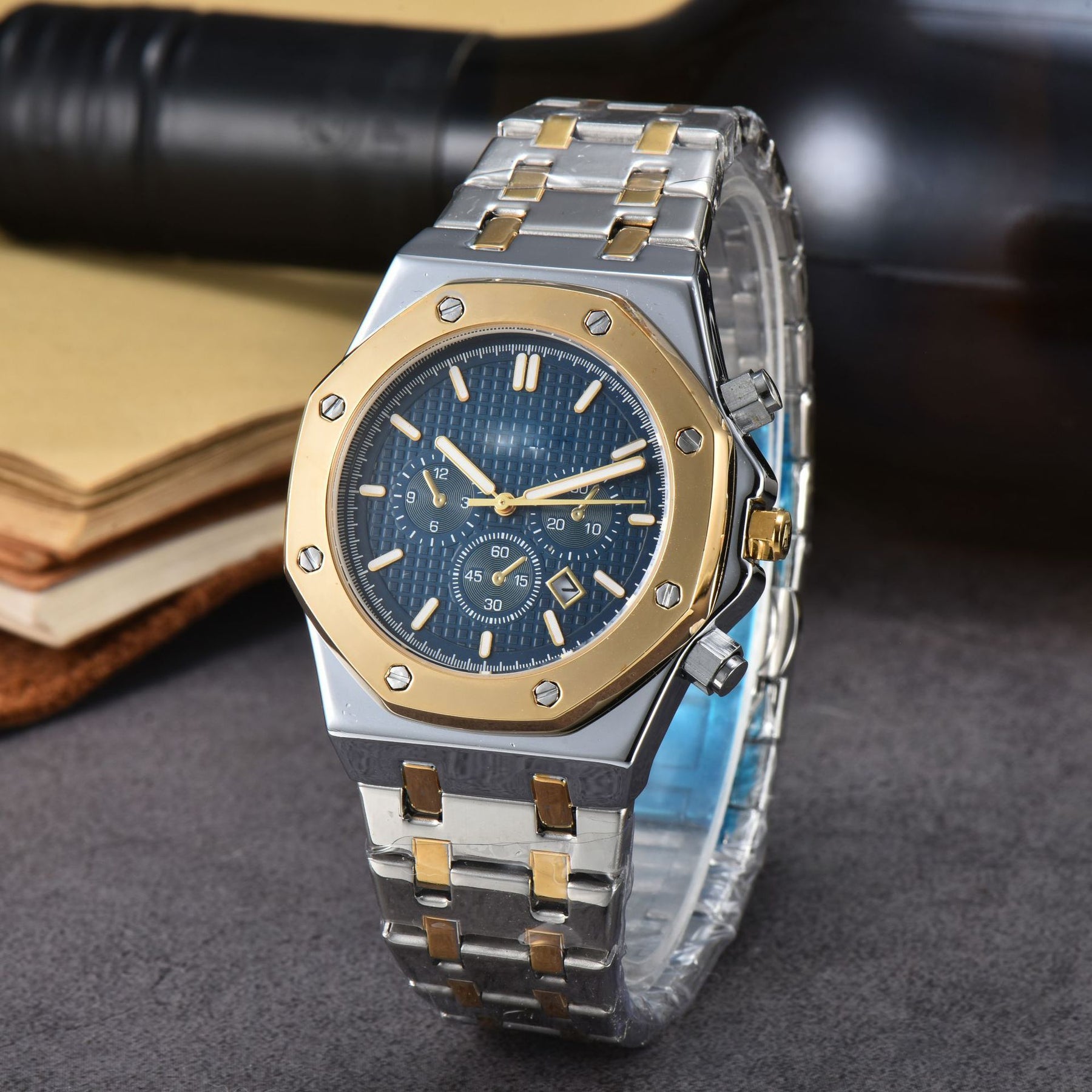 Stainless Steel Calendar Men&