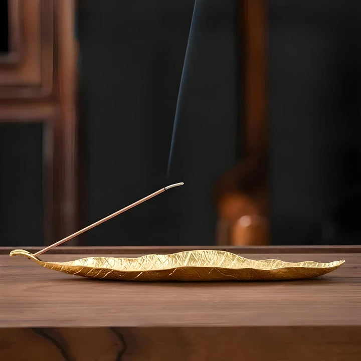 Elegant Bodhi Leaf Incense Stick Holder