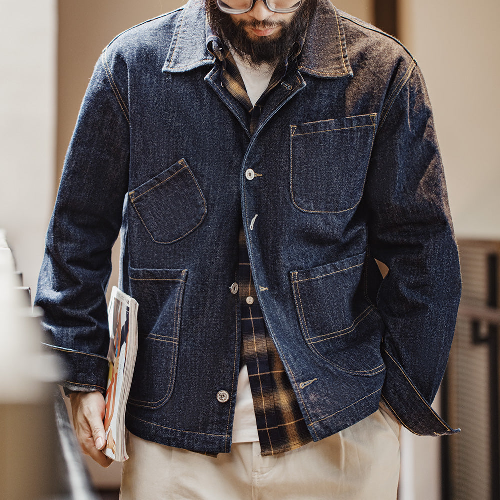 Retro Four-pocket Single-breasted Denim Jacket