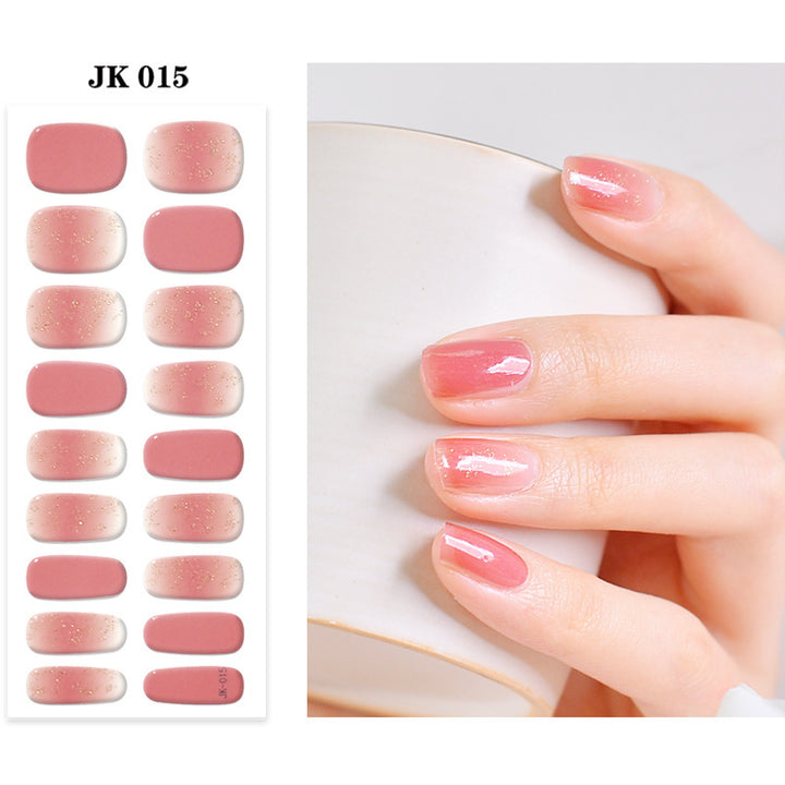 Pure Desire Wind Wear Nail Semi-baked UV Gel Nail Sticker Waterproof And Durable