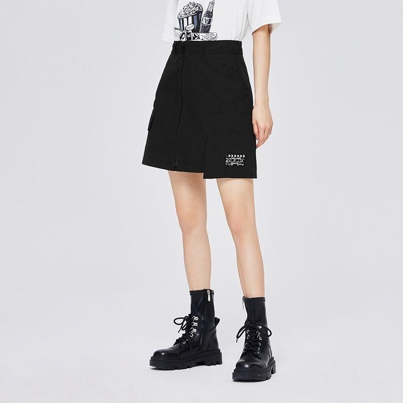 Chic High-Waist Knee-Length Skirt