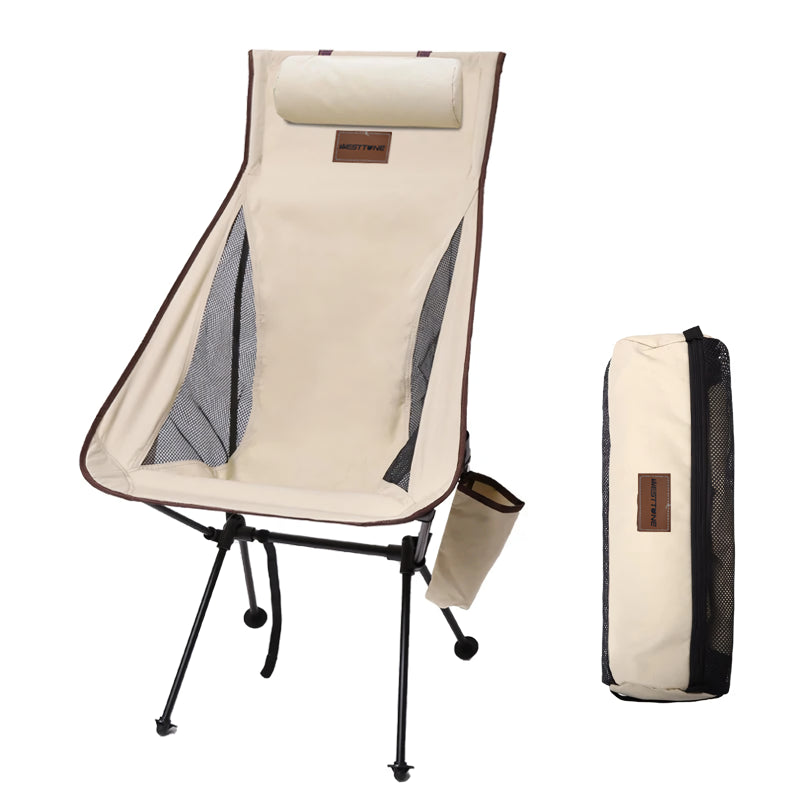 Portable Folding Camping Chair with Headrest