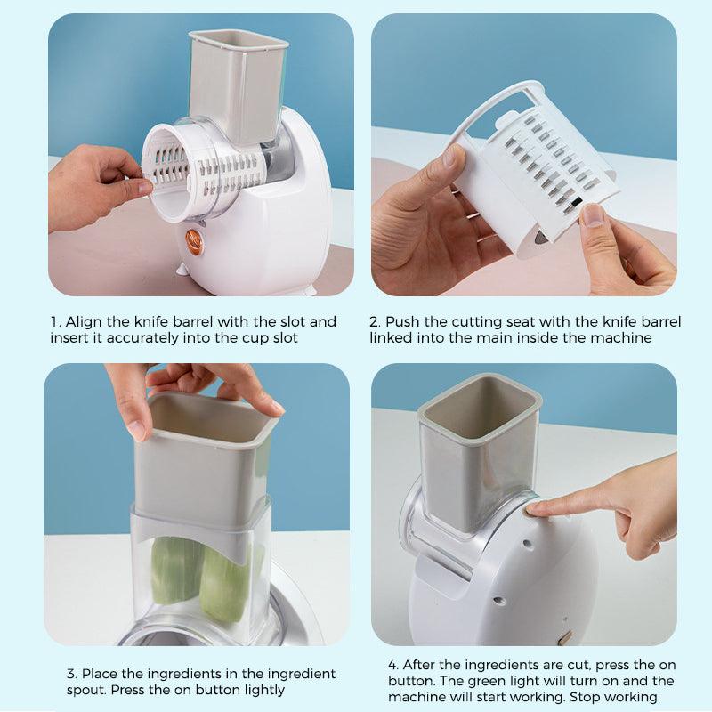 Electric Vegetable Slicer Multifunctional Potato Carrot Cutter Shred Chopper Kitchen Accessories Grater Home Gadget Tools - Trendha