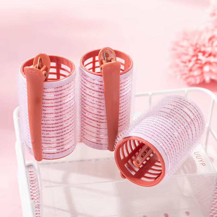 3pcs Heatless Self-Grip Hair Rollers for Voluminous Curls & Bangs