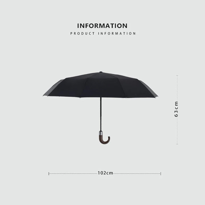 Luxury Automatic Wooden Handle Umbrella