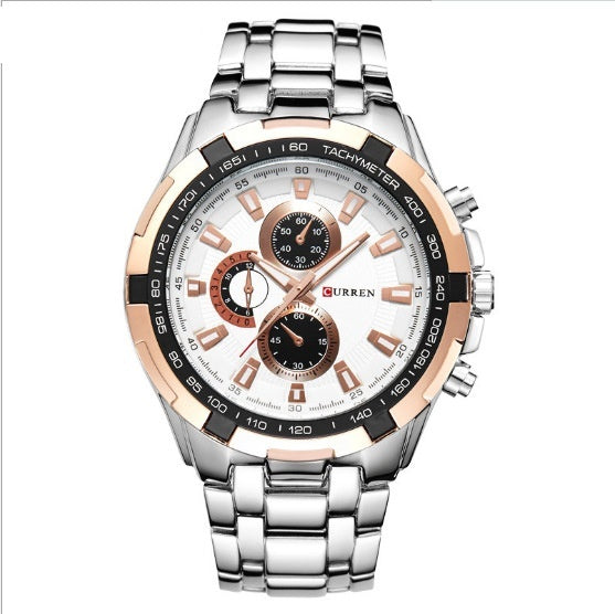 Men's Watch Business Steel Belt Quartz Watch