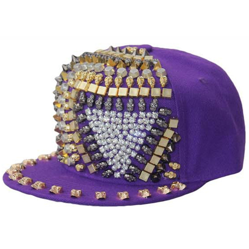 European And American Harajuku Style Handmade Nail Plastic Rivet Baseball Cap