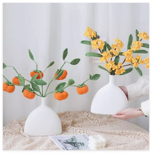 DIY Osmanthus Persimmon Knitted Material Set