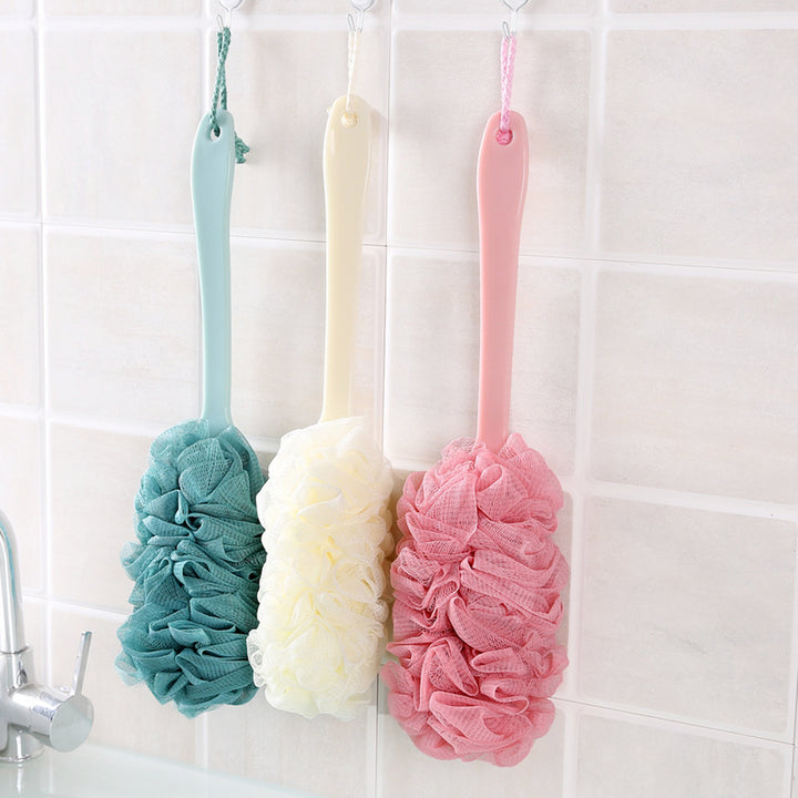 Long Handle Soft Mesh Bath Shower Brush Body Scrubber