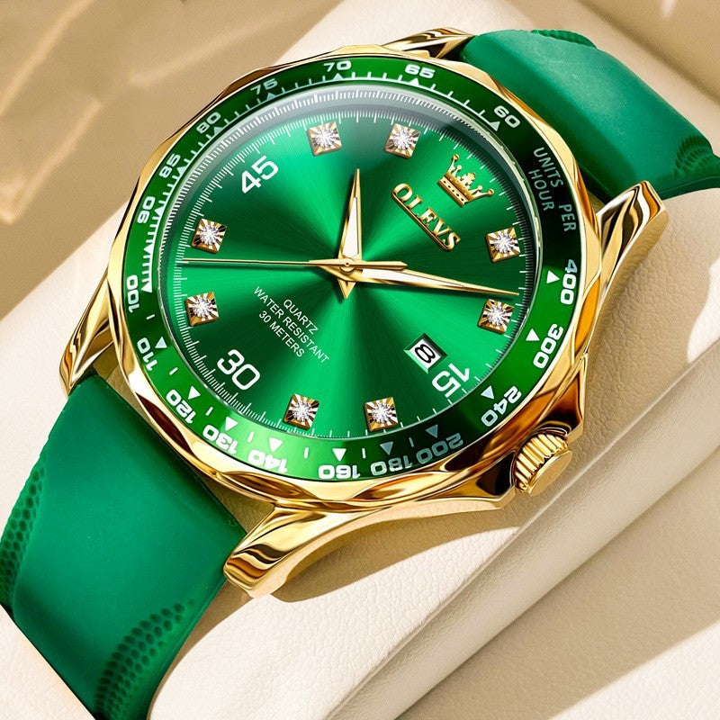 Green Submariner Quartz Watch Luminous Men&