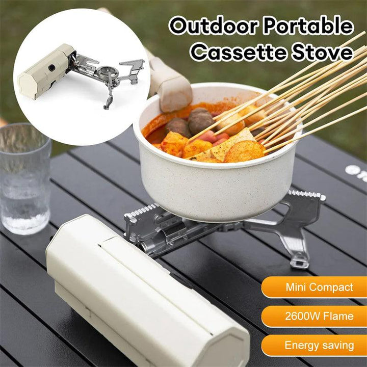 Camping Gas Stove Portable Folding Cassette Stove Outdoor Hiking BBQ Travel Cooking Grill Cooker Gas Burner Food Heating Tool Kitchen Gadgets - Trendha