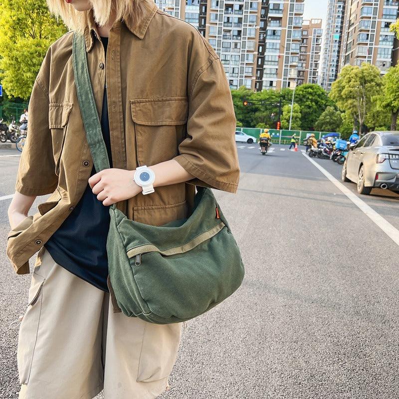 Canvas Bag Fashion Trend Large Capacity Tooling - Trendha