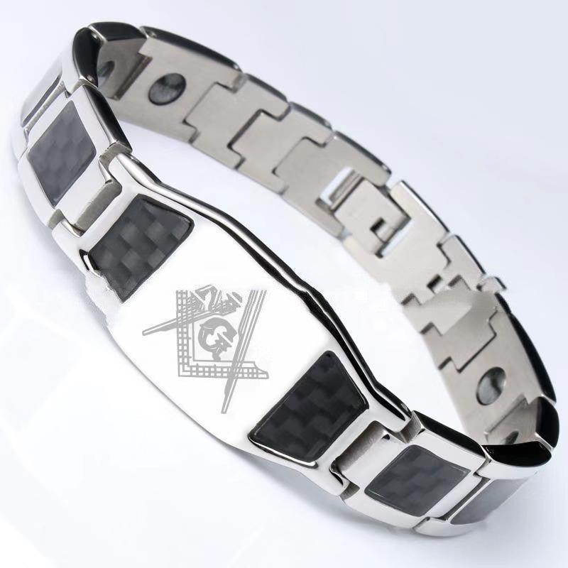 Carbon Fiber Titanium Steel Bracelet Magnet - Trendha