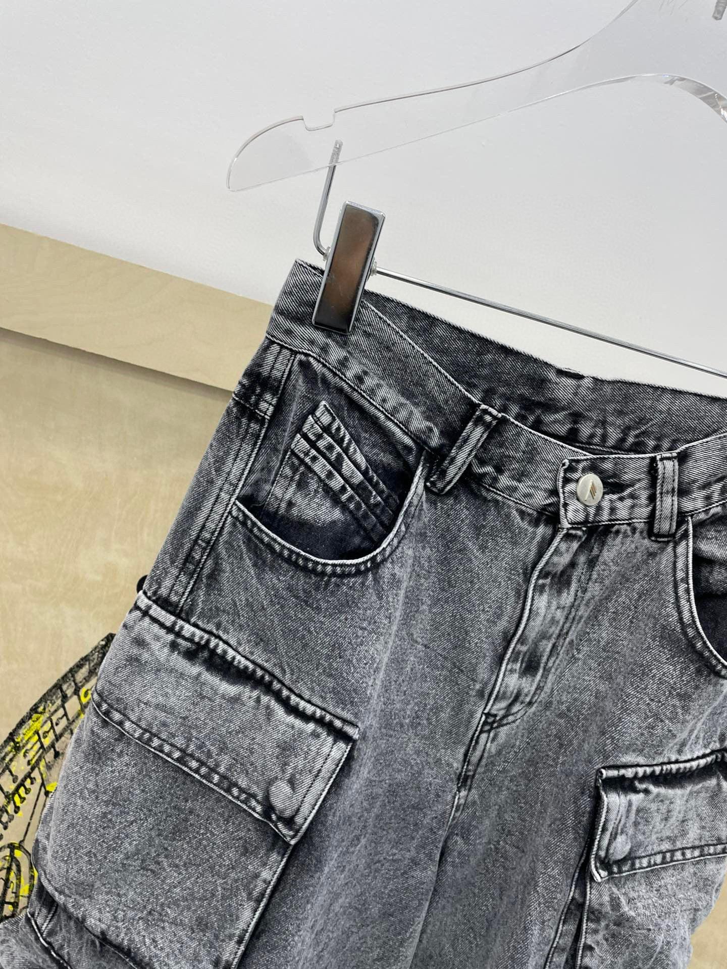 Cargo Jeans Spice Girl Style Loose Multi-pocket Floor Mop Pants Wide Leg Pants - Trendha