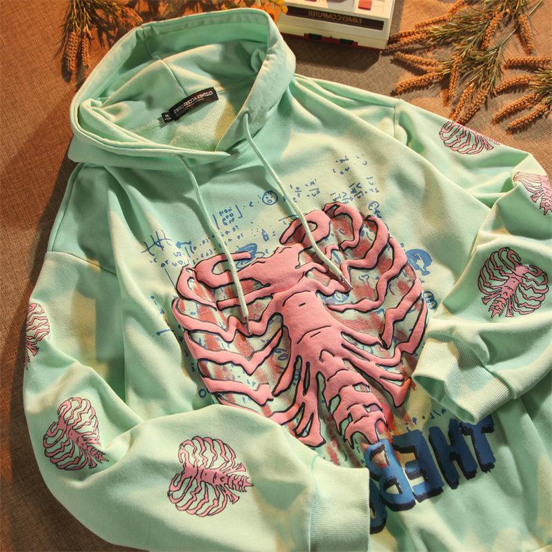 Casual Fashion Personality Print Hoodie Coat - Trendha