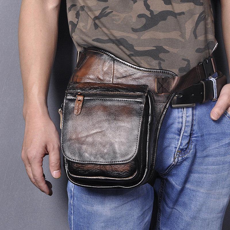 Casual Retro Men's Cowhide Messenger Bag - Trendha