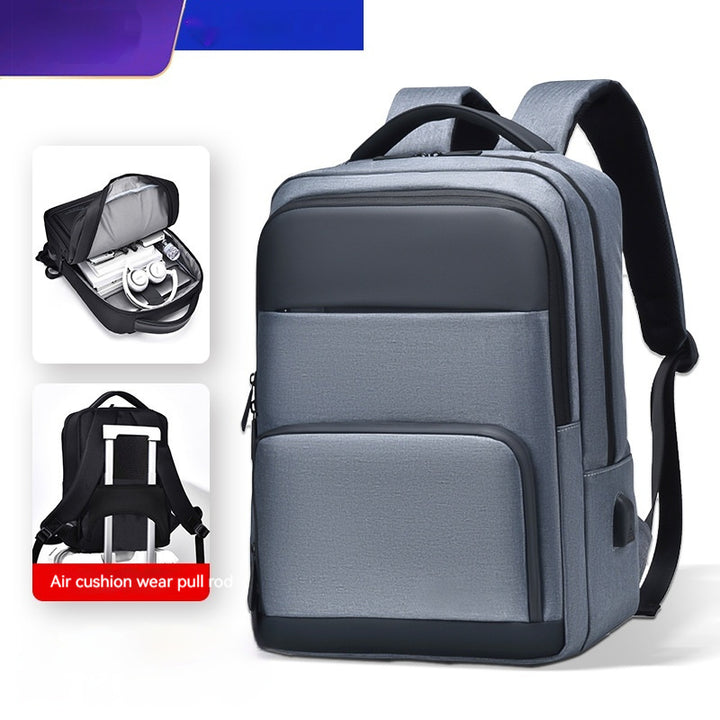 Cross-border In Stock Wholesale Men's Fashion Backpack Casual Travel Backpack Commuter Large Capacity Bag