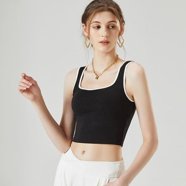 Padded Sleeveless Strap Crop Top for Women