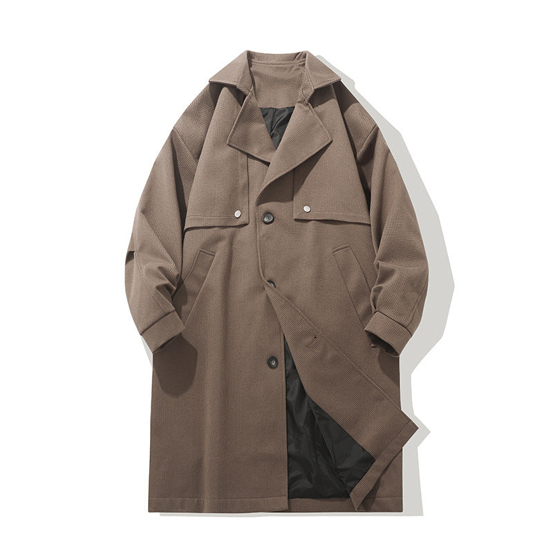 Men's Slim Mid-Length Polyester Coat