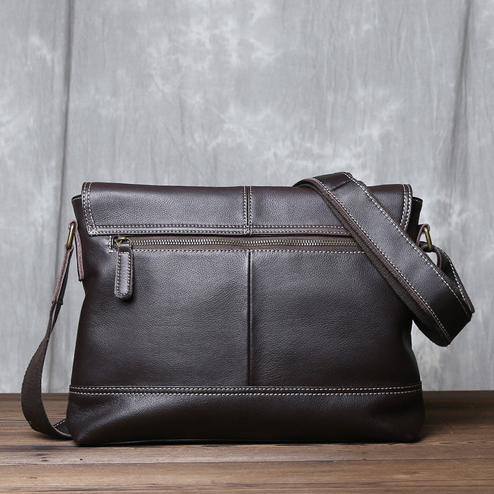 Men's Retro Horizontal A4 Leather Shoulder Bag