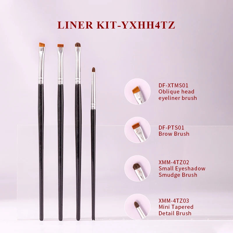 4-Piece Premium Synthetic Eye Makeup Brush Set