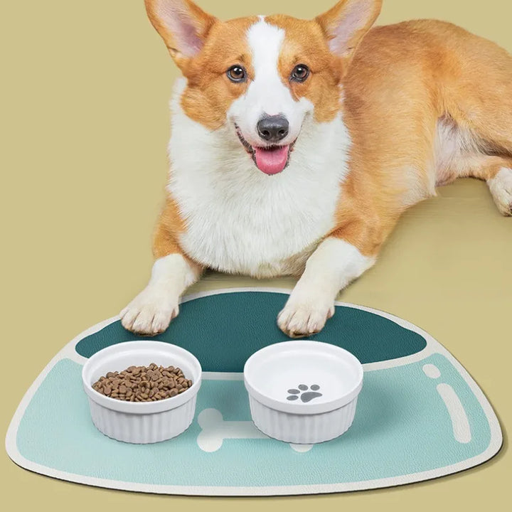 Absorbent Pet Feeding Mat for Dogs and Cats